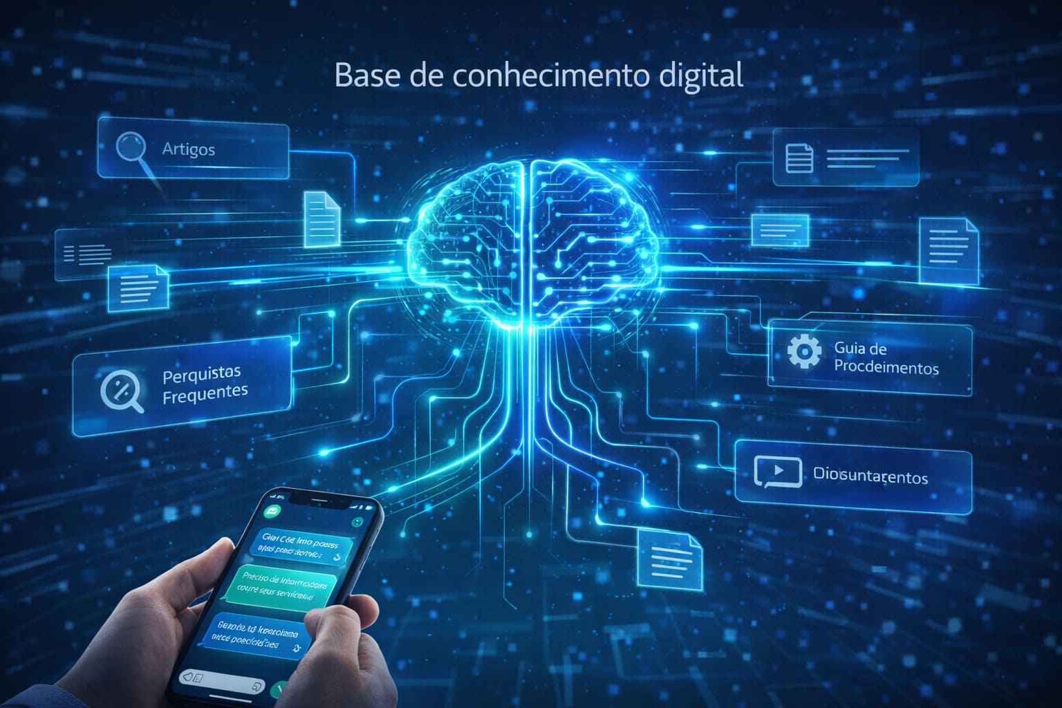 Como criar base de conhecimento para IA de atendimento