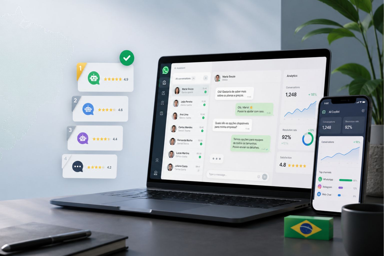 Melhores plataformas de WhatsApp com IA no Brasil em 2026