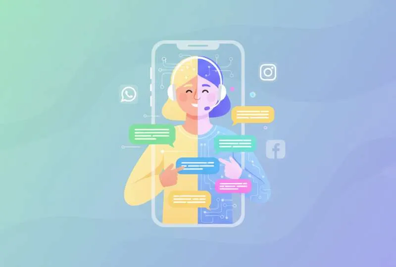 Conversa humanizada com inteligência artificial no chat inteligente para WhatsApp